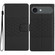 iPhone 17 Air Diamond Embossed Skin Feel Leather Phone Case - Black