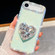 iPhone 17 Air Diamond Glitter Gemstone Heart Holder Phone Case - Light Green