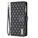 iPhone 17 Air Diamond Lattice Zipper Wallet Leather Flip Phone Case - Black