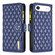 iPhone 17 Air Diamond Lattice Zipper Wallet Leather Flip Phone Case - Blue