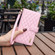 iPhone 17 Air Diamond Lattice Zipper Wallet Leather Flip Phone Case - Pink