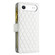 iPhone 17 Air Diamond Lattice Zipper Wallet Leather Flip Phone Case - White