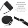 iPhone 17 Air Dream Triangle Leather Phone Case with Lanyard - Black
