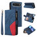iPhone 17 Air Dual-color 9 Card Slots Zipper Wallet Leather Phone Case - Blue