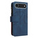 iPhone 17 Air Dual-color 9 Card Slots Zipper Wallet Leather Phone Case - Blue