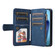 iPhone 17 Air Dual-color 9 Card Slots Zipper Wallet Leather Phone Case - Blue