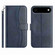 iPhone 17 Air Dual-Folded S-shape Leather Phone Case - Navy Blue