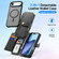iPhone 17 Air DUX DUCIS Lawa Series 2 in 1 Wallet Zipper Detachable MagSafe Phone Case with Lanyard - Black