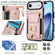 iPhone 17 Air Elastic Card Bag Ring Holder Phone Case - Rose Gold
