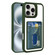 iPhone 17 Air Electroplated Card Bag Acrylic Hybrid TPU Phone Case - Green