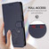 iPhone 17 Air Embossed Heart Cat Leather Phone Case with Hand Strap - Blue