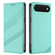 iPhone 17 Air Embossed Multi-functional Wallet Retro Leather Phone Case - Mint Green