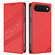 iPhone 17 Air Embossed Multi-functional Wallet Retro Leather Phone Case - Red