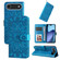 iPhone 17 Air Embossed Sunflower Leather Phone Case - Blue