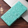 iPhone 17 Air Embossed Sunflower Leather Phone Case - Green