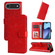 iPhone 17 Air Embossed Sunflower Leather Phone Case - Red