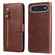 iPhone 17 Air Fashion Calf Texture Zipper Leather Phone Case - Brown