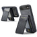 iPhone 17 Air Fierre Shann Cowhide Vertical Flip Magnetic Card Holder Phone Case - Black