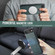 iPhone 17 Air Fierre Shann Cowhide Vertical Flip Magnetic Card Holder Phone Case - Green