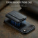 iPhone 17 Air Fierre Shann Oil Wax Cow Leather Card Holder Back Phone Case - Black