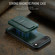 iPhone 17 Air Fierre Shann Oil Wax Cow Leather Card Holder Back Phone Case - Green