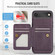 iPhone 17 Air Fierre Shann Oil Wax Cow Leather Card Holder Back Phone Case - Purple