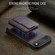 iPhone 17 Air Fierre Shann Oil Wax Cow Leather Card Holder Back Phone Case - Purple