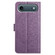 iPhone 17 Air Flower Embossed Leather Phone Case - Purple