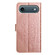 iPhone 17 Air Flower Embossed Leather Phone Case - Rose Gold