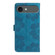 iPhone 17 Air Flower Embossing Pattern Leather Phone Case - Blue