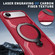 iPhone 17 Air Frosted MagSafe Holder Phone Case - Red