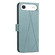 iPhone 17 Air Geometric Pattern RFID Leather Phone Case - Green