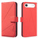 iPhone 17 Air Geometric Pattern RFID Leather Phone Case - Red