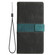 iPhone 17 Air Grid Stitching Leather Phone Case with Lanyard - Black