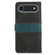 iPhone 17 Air Grid Stitching Leather Phone Case with Lanyard - Black