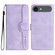 iPhone 17 Air Heart Pattern Skin Feel Leather Phone Case - Purple
