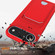 iPhone 17 Air Integrated Card Bag Solid Color Liquid Silicone Phone Case with Lanyard - Red