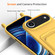 iPhone 17 Air Integrated Card Bag Solid Color Liquid Silicone Phone Case with Lanyard - Yellow
