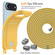 iPhone 17 Air Integrated Card Bag Solid Color Liquid Silicone Phone Case with Lanyard - Yellow