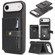iPhone 17 Air Kalebol Magnetic Button Card Bag MagSafe Ring Leather Phone Case - Black