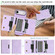 iPhone 17 Air Kalebol Strong Magnetic MagSafe Tri-Fold Wallet Leather Phone Case - Purple