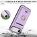 iPhone 17 Air Kalebol Strong MagSafe Ring Magnetic Card Bag Holder Leather Phone Case - Purple