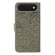 iPhone 17 Air Lace Flower Embossing Flip Leather Phone Case - Grey