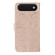 iPhone 17 Air Lace Flower Embossing Flip Leather Phone Case - Rose Gold