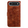iPhone 17 Air Lily Embossed Leather Phone Case - Brown