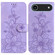 iPhone 17 Air Lily Embossed Leather Phone Case - Purple