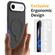 iPhone 17 Air Liquid Silicone MagSafe Magnetic Phone Case with Ring Holder - Carbon Black