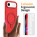 iPhone 17 Air Liquid Silicone MagSafe Magnetic Phone Case with Ring Holder - Red
