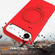 iPhone 17 Air Liquid Silicone MagSafe Magnetic Phone Case with Ring Holder - Red