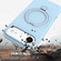 iPhone 17 Air Liquid Silicone MagSafe Magnetic Phone Case with Ring Holder - Sky Blue